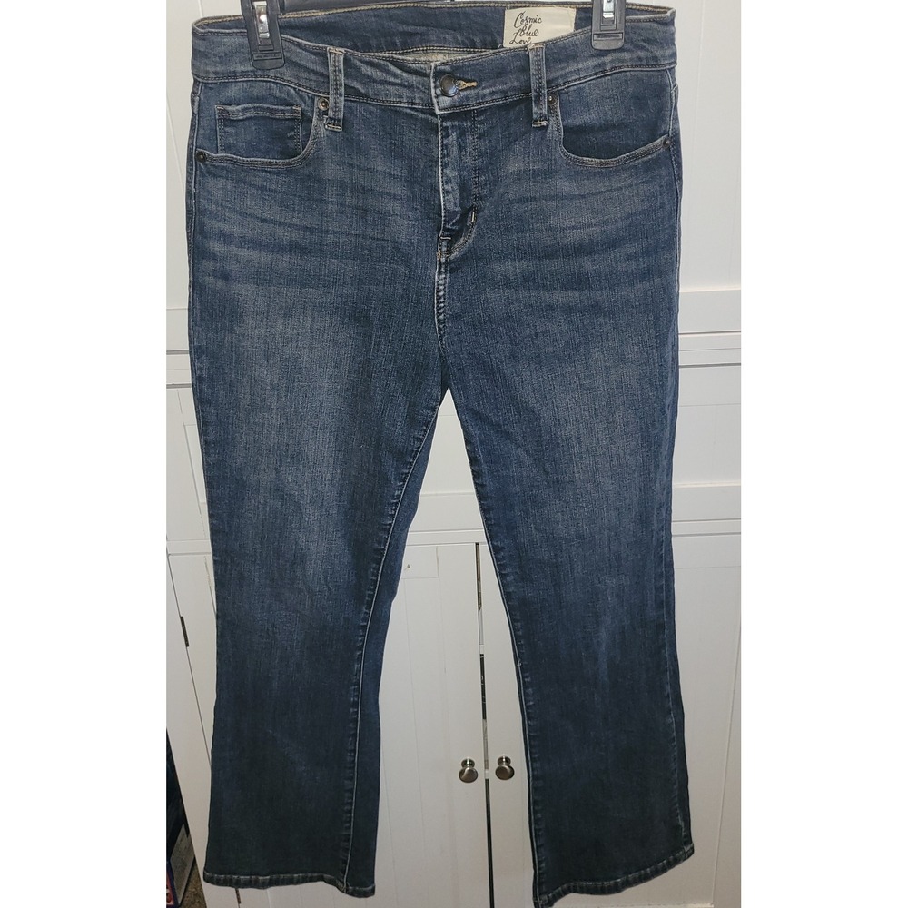 Cosmic Blue Love Womens Bootcut Flare Jeans Medium Wash Size 30 C6558JFK-GUTP